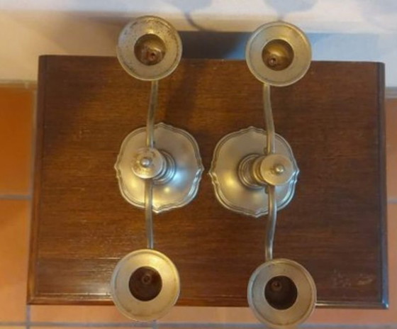 Portacandele 1950 Royal Holland 95% stagno, Metallo, Tessile, Grigio (foto 6 di 7)