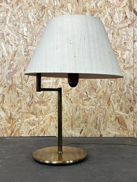 Image 1 of XL 60er 70er Jahre Lampe Leuchte Tischlampe Messing Schwenkbar Space Age Design