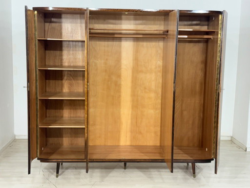 Sehr schöner Mid-Century Kleiderschrank Holz Schrank Wäscheschrank Vintage