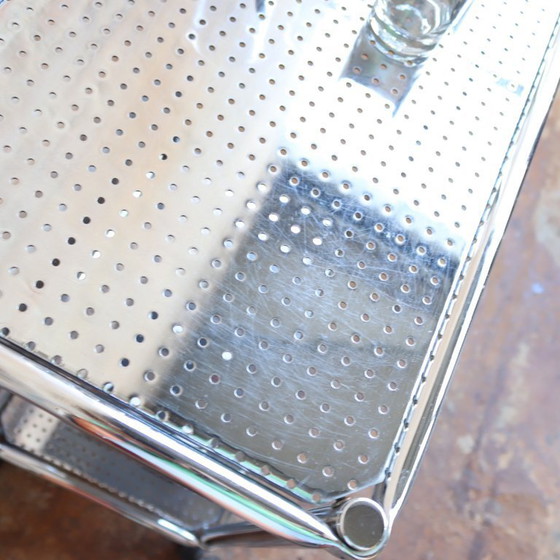Image 1 of Vintage theewagen trolley Chroom koffiecorner