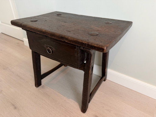 Ancienne table de caisse / table de travail espagnole