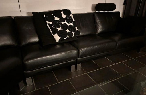 Leolux hoekopstelling leren bankstel