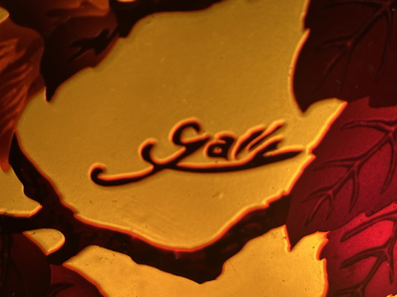 Image 1 of Lustre Émile Gallé en verre camée (gravé) Circa 1920