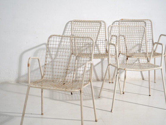 Antique outdoor chairs with armrests (c.1920). Set of 4 pieces #4 – Garden chairs, Iron (photo 13 of 40)