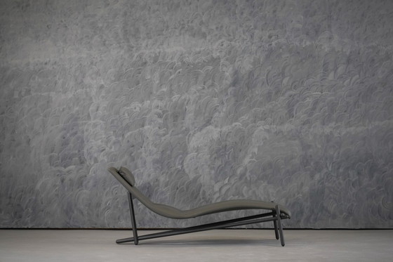 Image 1 of Donovan Grey Leather Chaiselongue By Giuseppe Vigano For Cattelan , Italy 2000’s