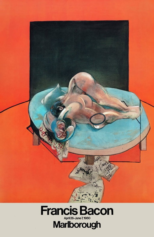 Francis Bacon à la Marlborough Gallery - Affiche d'exposition 61 x 91 cm