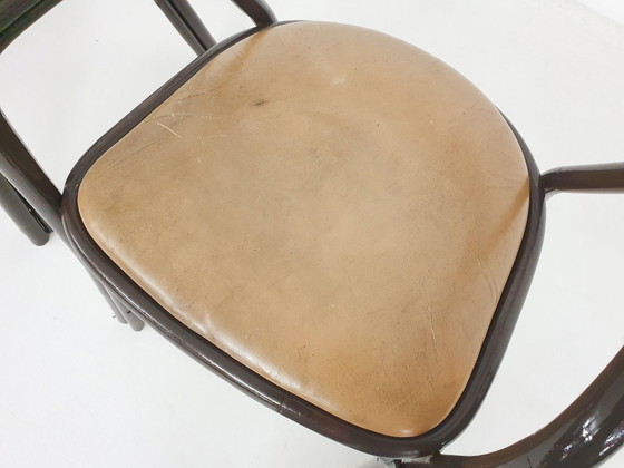 Image 1 of Ensemble de 4 chaises de salle à manger Manou avec assise en cuir, Pays-Bas, années 1970