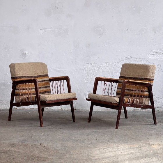 Image 1 of Pair of Vintage NDK String Armchairs, 1960s