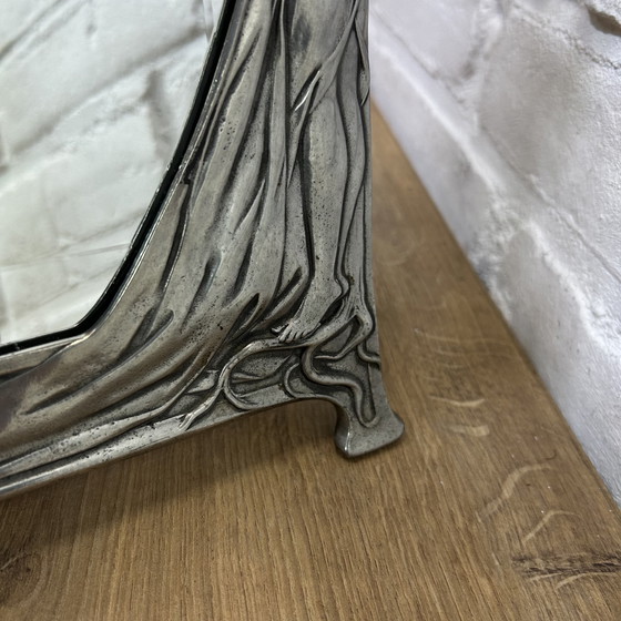 Image 1 of Miroir ancien Art Nouveau Jugendstil "Le premier coucou" Miroir Echo