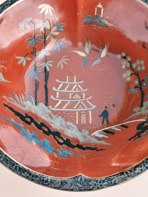 Plato pequeño antiguo de estilo chinoiserie – Erdmann Schlegelmilch (ca. 1910) – decoratieve objecten (photo 2 of 5)