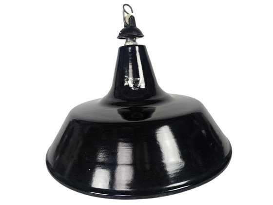 Image 1 of Industriëel - emaille - hanglamp - fabriekslamp - Italie - 90's