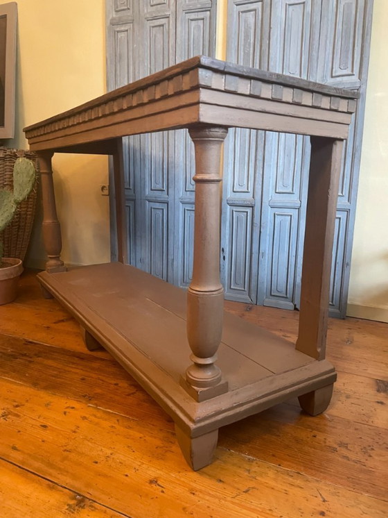 Image 1 of Mesa auxiliar Mesa auxiliar Mesa de pared Doble meseta Antigua