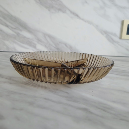 Vintage glazen aperitiefschaal Arcopa Frankrijk