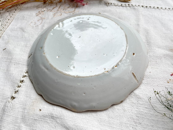 Antiek 18e-eeuws Frans Nevers Faience Bord, Bloemenpatroon – Servies (photo 6 of 7)