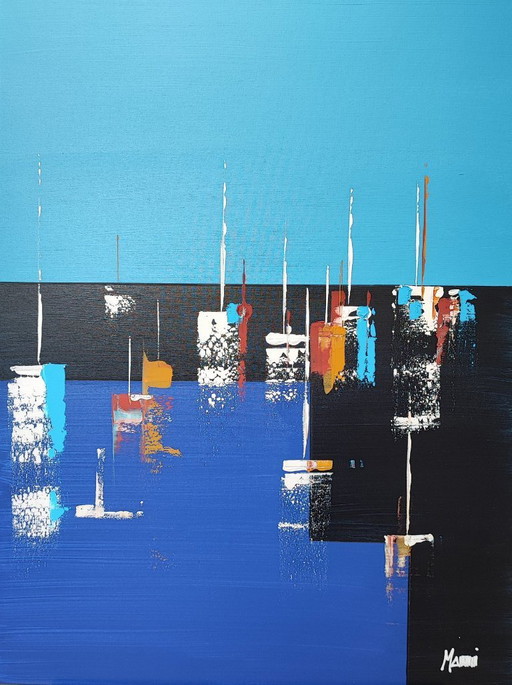 Giancarlo MARCUCCI - Regata - Artist's painting – schilderijen tekeningen, Canvas
