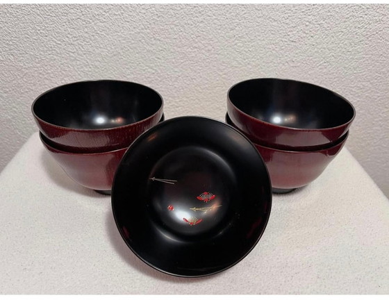 Image 1 of 5 magnifiques bols à soupe japonais Yamanaka par Zohiko Kyoto
