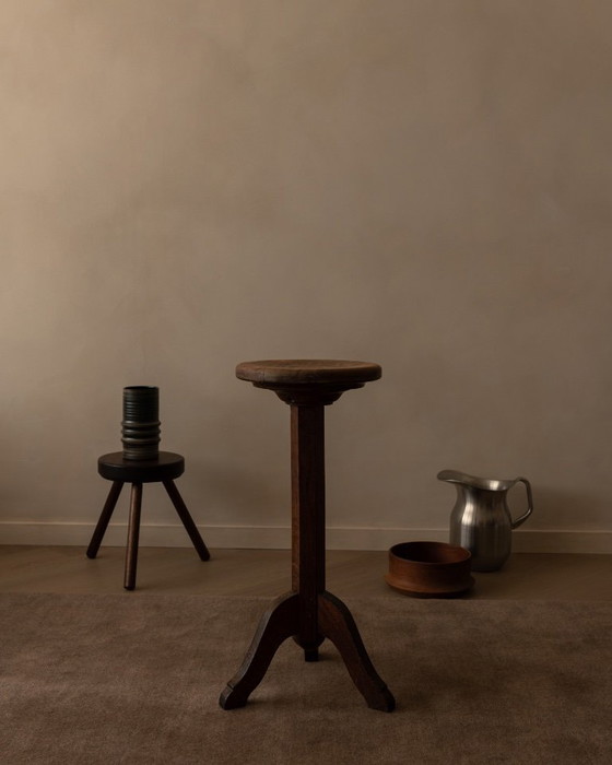 Image 1 of Portavasi vintage in legno con piedistallo