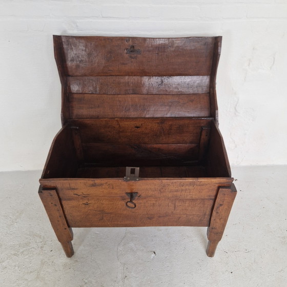 Coffre de berger ancien et unique, vers 1900 – Armoires de rangement, Iron, Wood (photo 6 of 10)