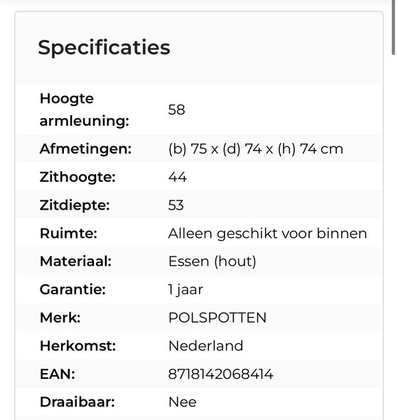 Image 1 of Pols pots chair