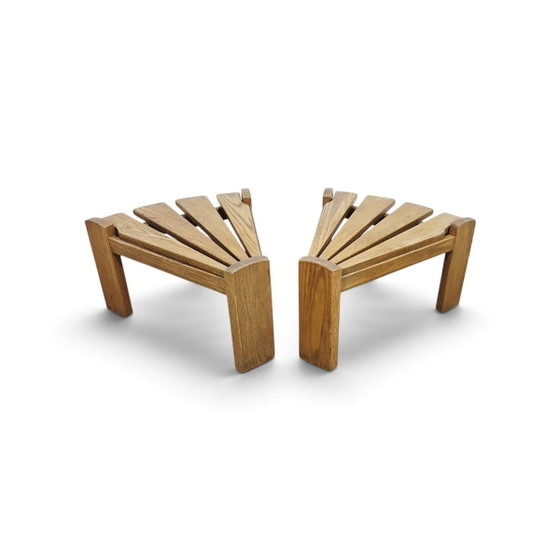Tavolini modulari in rovere di Dittman, Paesi Bassi, anni '70, Set di 2 – Wood (photo 2 of 15)
