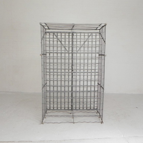 Image 1 of Casier à vin rigide Steel Fer pour 300 bouteilles, années 1950