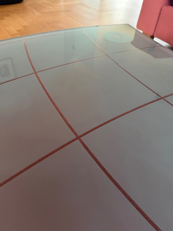 Table basse en verre de forme organique, Ligne Roset, Tables basses, Bois, Transparent, Modern (photo 5 sur 6)