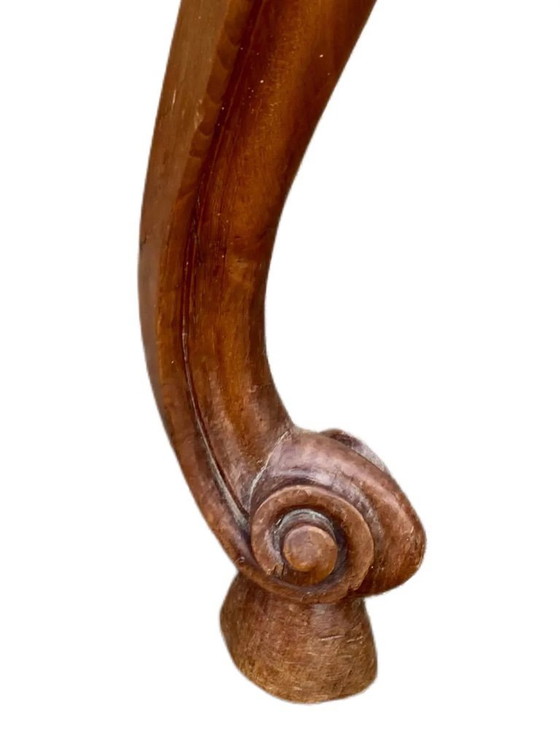 Image 1 of Platte bureau in Louis XV-stijl met 3 lades