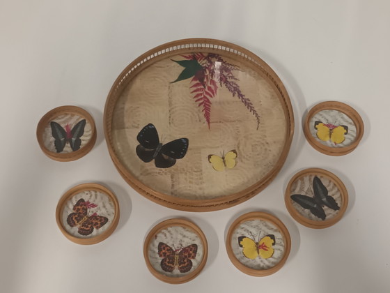 Set de Plateau Vintage avec Papillons – Accessoires de table, Plastic, Wood (photo 2 of 8)