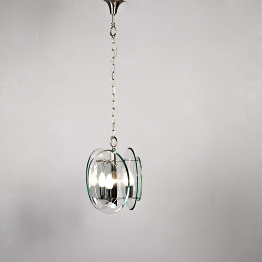 Lampada in vetro di metà secolo