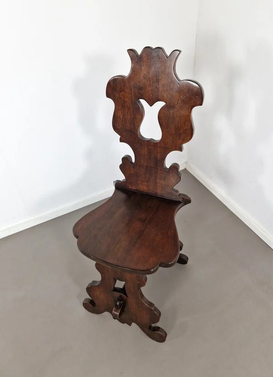 Rustieke Sgabello Halstoel | Notenhout, Krukjes, Bruin, Rustic (foto 6 van 8)