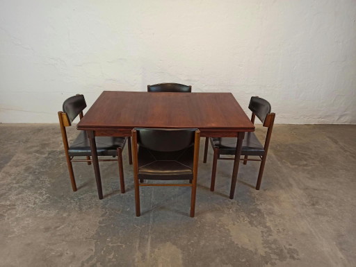 Mesa de comedor Mid-century y 4 sillas