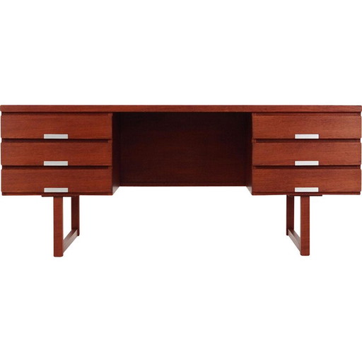 Scrivania vintage scandinava in teak di Kai Kristiansen, 1970