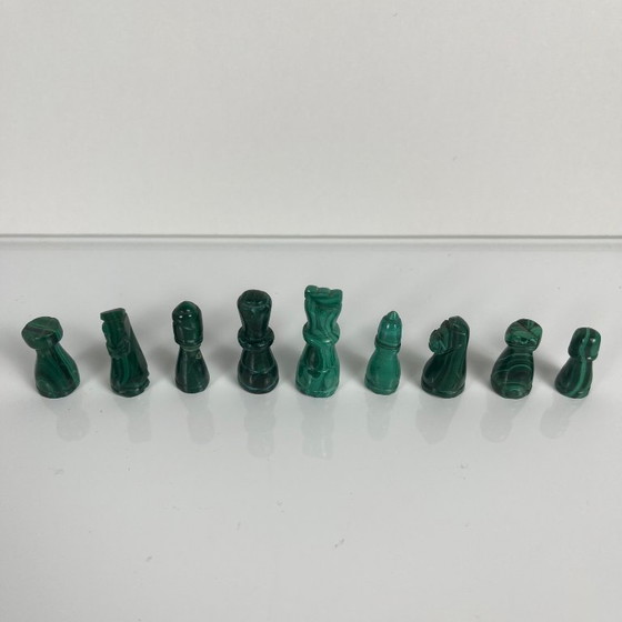 Image 1 of Decorative chess set in malachite, 1950–1970