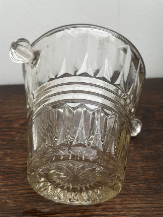 Image 1 of Small vintage cut glass ice bucket - H 12 cm