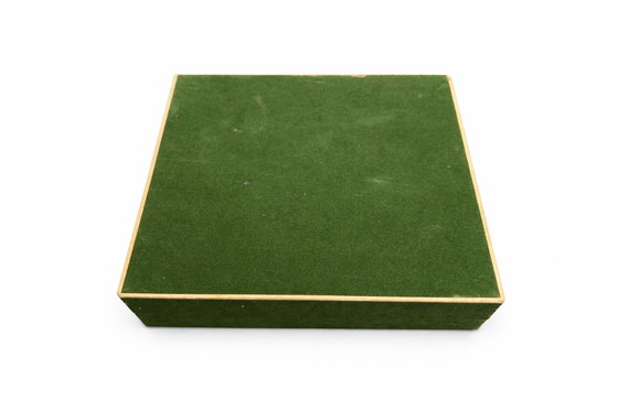 Image 1 of Vintage Herend Hungary Mini Basket Apponyi Green 7373 AV – New in Box