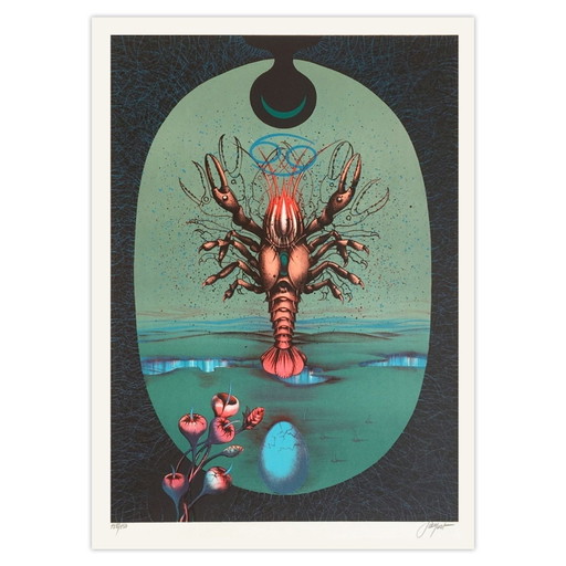 Pierre JACQUOT Zodiaque - Cáncer Litografía firmada 1975