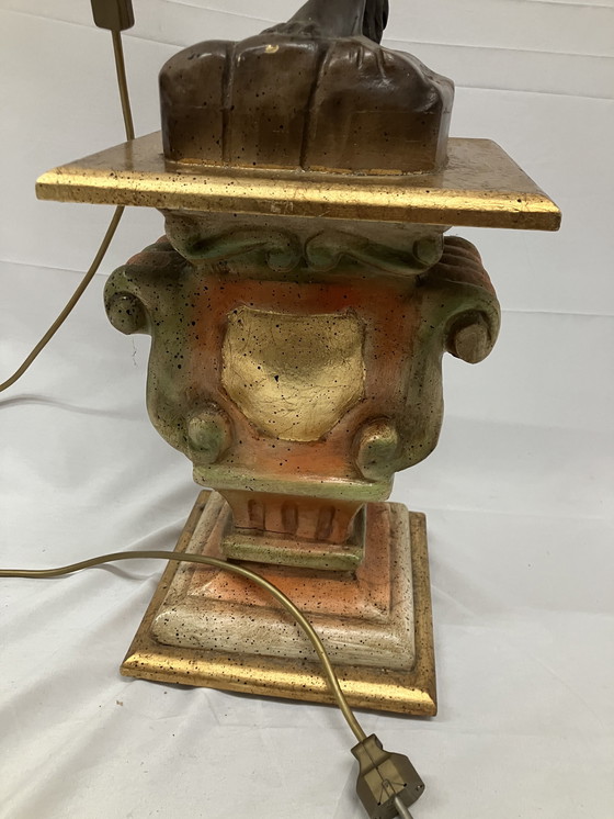 Image 1 of Beautiful Venetian Blackamoor Torchère Floor Lamp