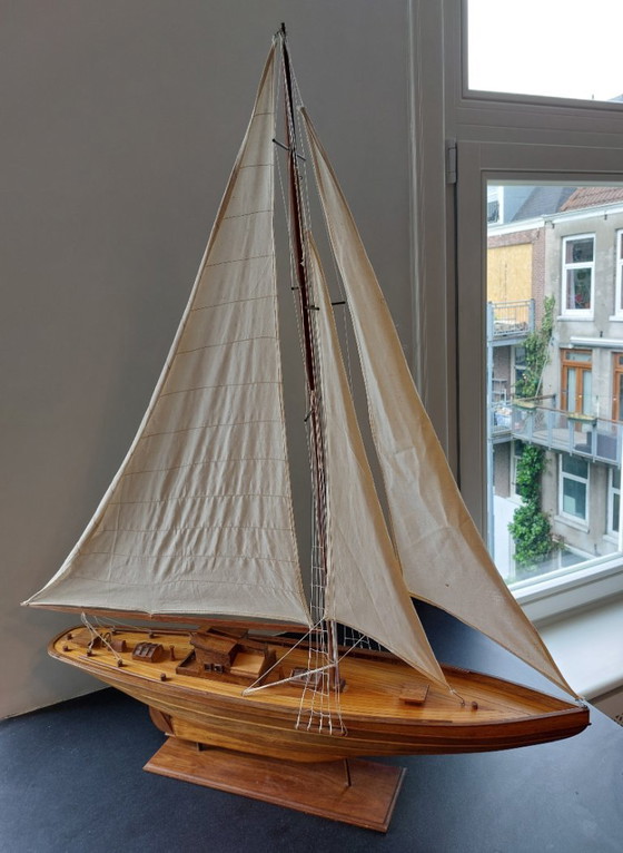 Image 1 of Vintage handgemaakt houten modelschip – Shackleton's Endurance (96 cm)