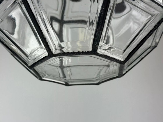 Image 1 of Lámpara de techo de los años 60 y 70, Glashütte Limburg, Alemania, vidrio y latón, Space Age