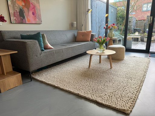 Heu-Erbsen-Teppich, 100 % Wolle