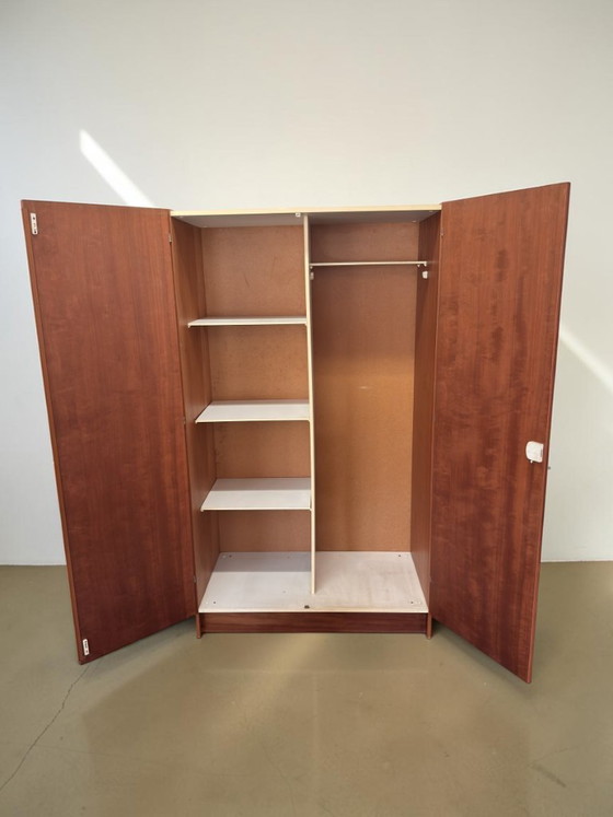 Vintage Teak Garderobekast Met Planken En Roede – Kledingkasten, Wood (photo 7 of 8)
