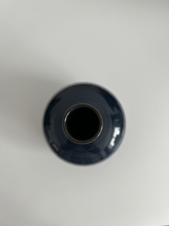 Ernestine Salerno Italy V181 Onestini Blauw Vintage Design Kunst MCM Keramiek Vaas – Vazen, Ceramic (photo 2 of 5)