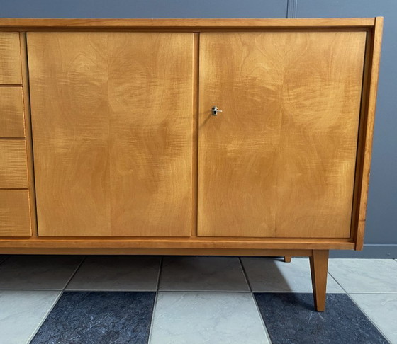 Image 1 of Wood sideboard 1960s 4 drawers and 2 doors