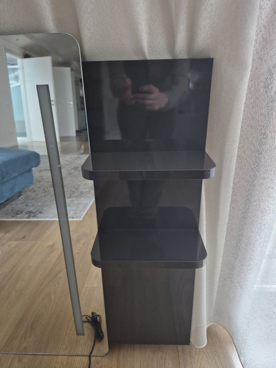 Image 1 of Miroir avec éclairage LED + étagères en bois