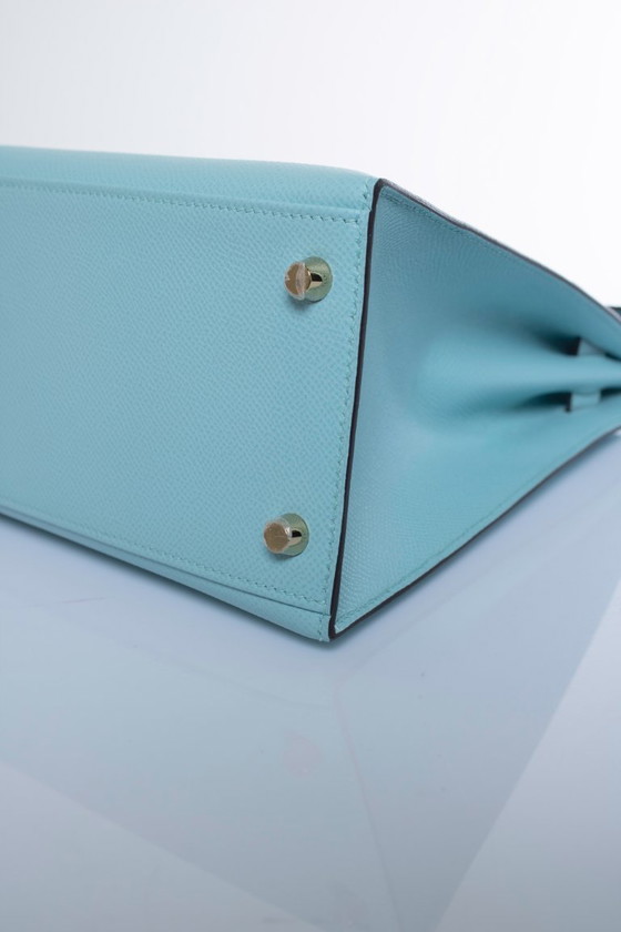 Hermes, Sac Kelly II Sellier 28 Atolón Epsom Bleu – Hermès, Bolsos de mano, Lambskin (photo 13 of 15)