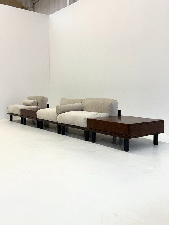 Image 1 of Italian modular sofa with coffee table set in Japandi Style