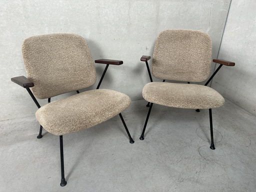 2x vintage armchairs - Gijs van der Sluis - 1960's