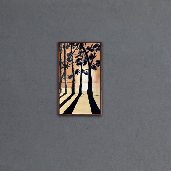 Image 1 of Acrylique et encre sur châssis entoilé 