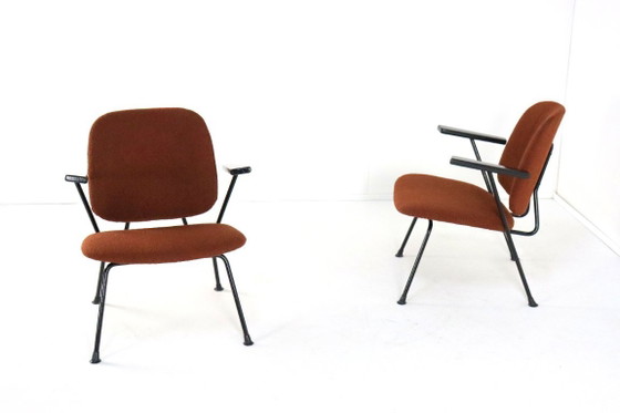Image 1 of  Set 2 Gijs van der Sluis fauteuils "No. 12"  vintage nieuw gestoffeerd