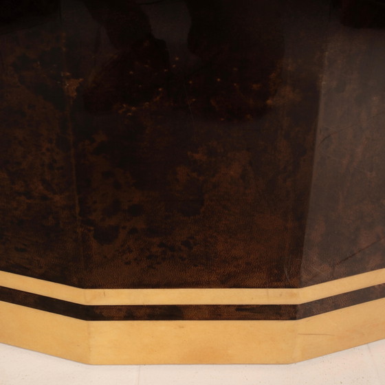 Mesa de comedor de pergamino Mod. 2007D de Willy Rizzo & Nucci Valsecchi para TURA Milano – Mesas de comedor (photo 9 of 20)